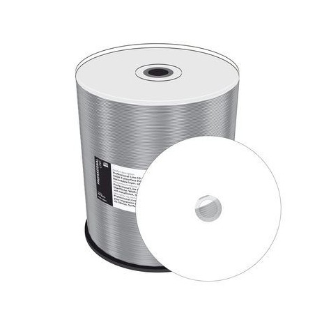 Prof. Line CD-R 700MB 80min 52x, FF imprimable, Prosel. white, colorant diamant, Pot 100 unités