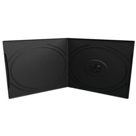 Pack 50 - estuche CD/DVD 7mm, tamaño bolsillo, 1 disco, negro
