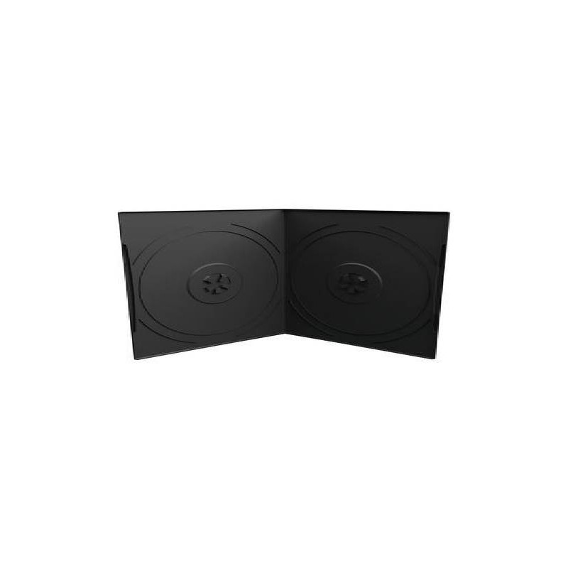 Capa CD/DVD 7mm, formato de bolso, 2 discos, preto Capa CD/DVD 7mm, formato de bolso, 2 discos, preto