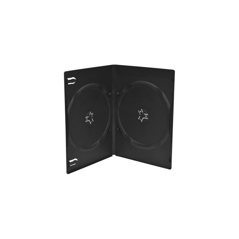Custodia DVD slim 7mm per 2 dischi, nera