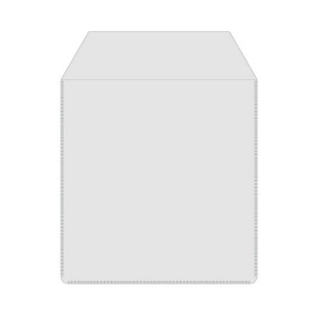 Buste di plastica con aletta adesiva per 1 disco, trasparenti, pack 50