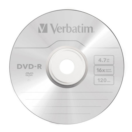 Verbatim DVD-R AZO 4,7 Go 16X surface argent mat spindle 100