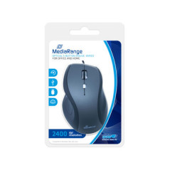 MediaRange Souris optique 5 boutons, filaire, noir/gris