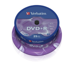 Verbatim DVD+R AZO 4.7GB 16X MATT SILVER SURFACE cake 25