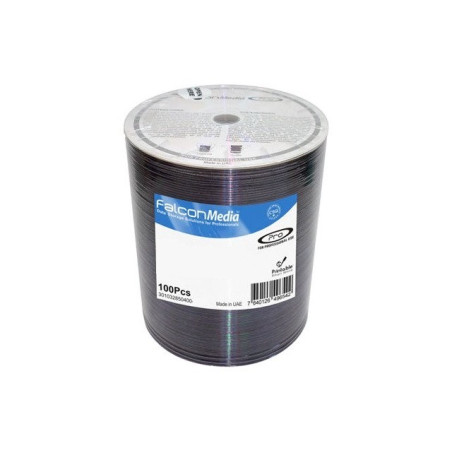 FalconMedia Pro Basic CD-R 700MB|80min 52x, hub blanco Codonics imprimible térmico, BOS 100HP