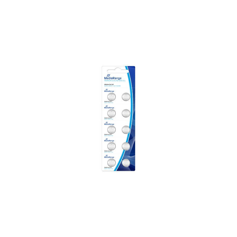 Pilhas Alcalinas Coin Cell AG10|LR54 Pack 10 Unidades MEDIARANGE