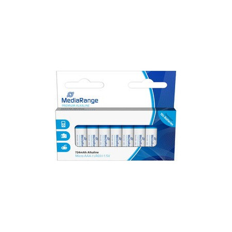 Pilhas Alcalinas AAA|LR03 1.5V Pack10 Unidades MEDIARANGE