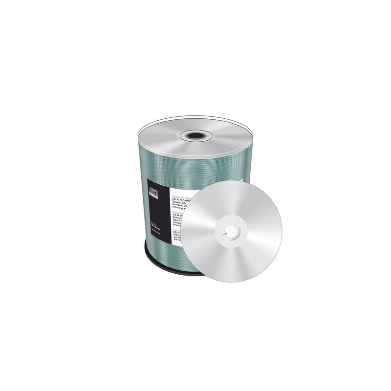 MediaRange CD-R 700MB|80min 52x, Silber, Inkjet vollflächig bedruckbar, Spindel 100 MediaRange CD-R 700MB|80min 52x, Silber, Inkjet vollflächig bedruckbar, Spindel 100