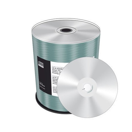 MediaRange CD-R 700MB|80min 52x speed, silver, inkjet fullsurface printable, Cake 100