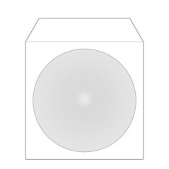 Pack 50 - buste di carta per CD con aletta e finestra