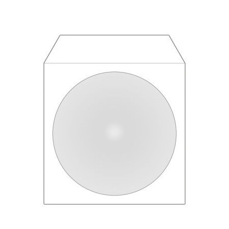 Pack 50 - buste di carta per CD con aletta e finestra