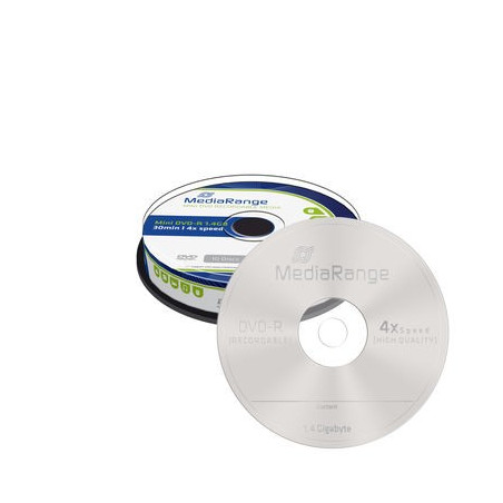 MediaRange Mini DVD-R 1,4 Go 4x – Spindle 10 | DVDi.es