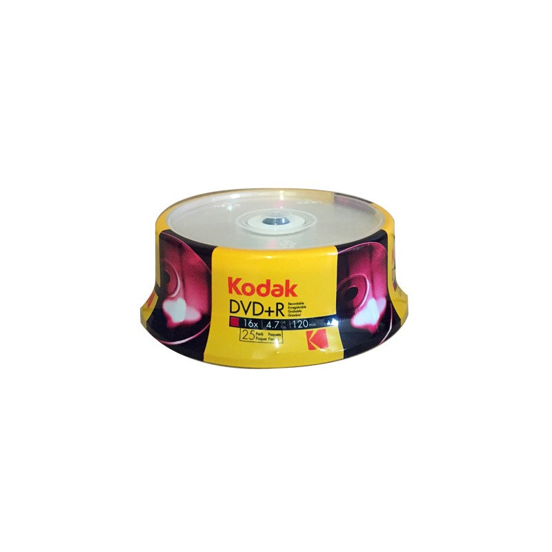 Kodak DVD+R 4,7 Go|120 min 16X Pack 25
