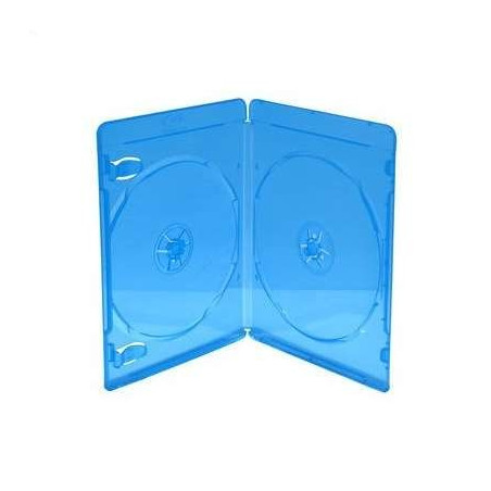 MediaRange Custodia Blu-ray per 2 dischi, 11 mm, colore blu