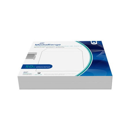MediaRange Kartonhüllen für CD/DVD 200g ohne Fenster, Pack 50